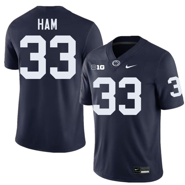 Jack Ham Penn State Jersey,PSU Nittany Lions #33 Jack Ham Football Uniforms-Navy